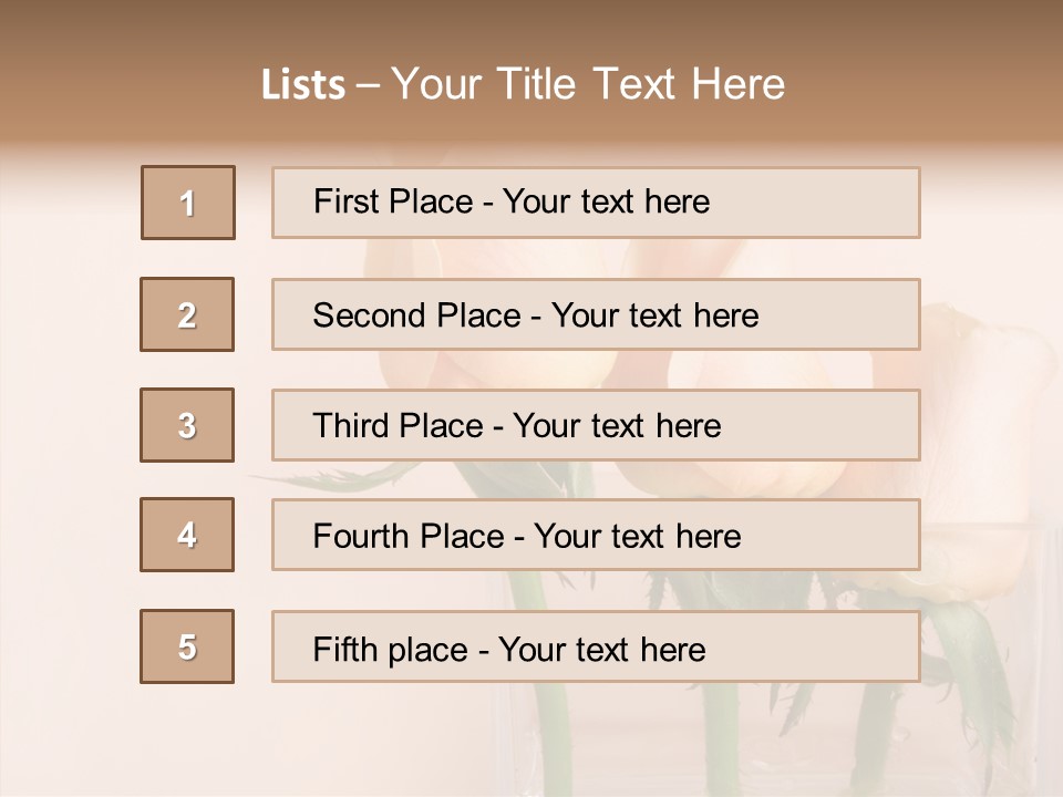 Glamour Pursuit Petal PowerPoint Template