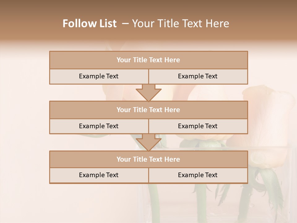 Glamour Pursuit Petal PowerPoint Template