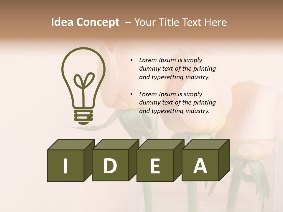 Glamour Pursuit Petal PowerPoint Template