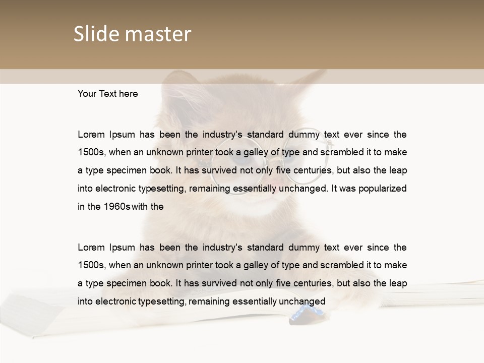 Pretty Pet Whiskers PowerPoint Template