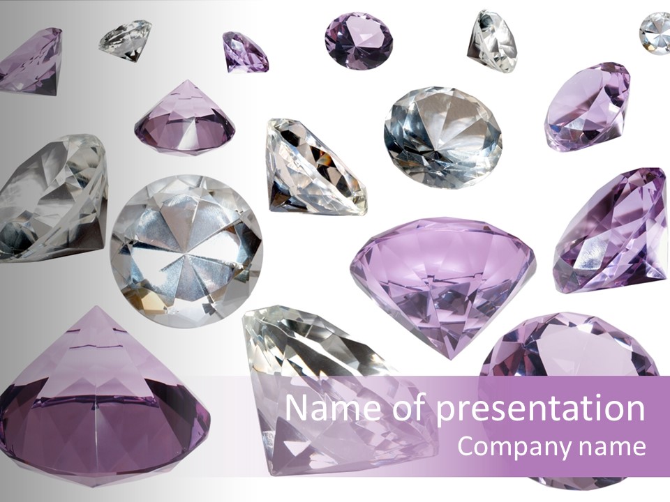 Circle Gemstone Shine PowerPoint Template