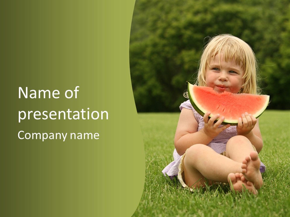 Park Toddler Eat PowerPoint Template