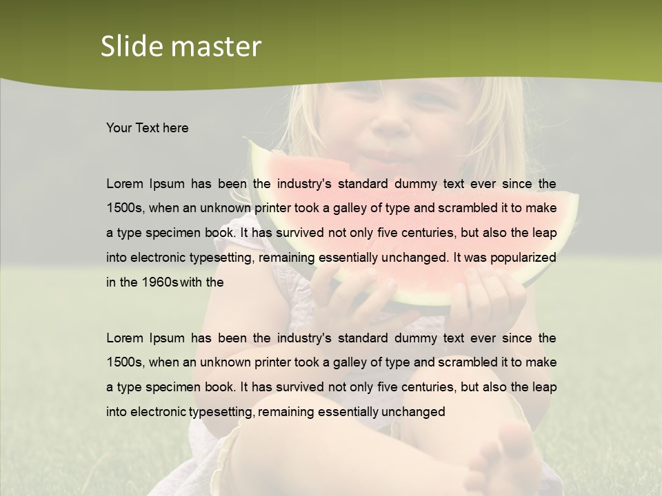 Park Toddler Eat PowerPoint Template