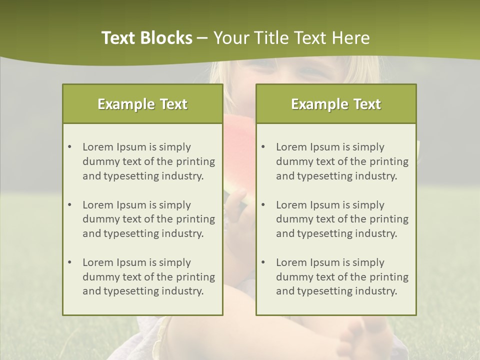 Park Toddler Eat PowerPoint Template