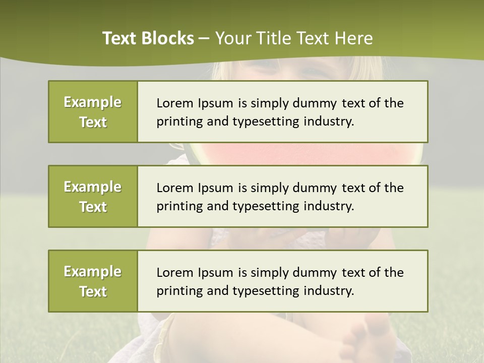 Park Toddler Eat PowerPoint Template