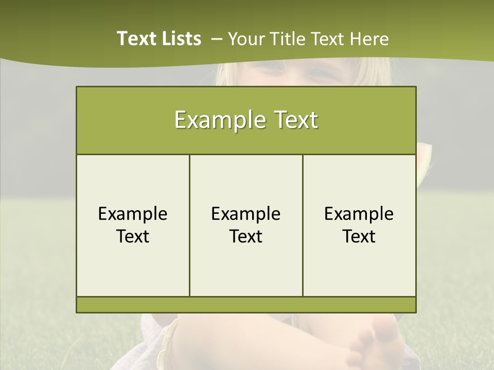 Park Toddler Eat PowerPoint Template
