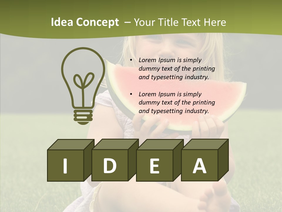 Park Toddler Eat PowerPoint Template