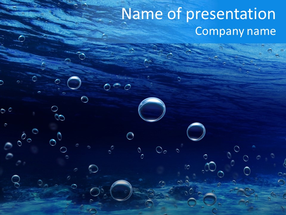 Underwater Blue Oceanlight PowerPoint Template
