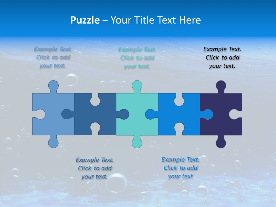 Underwater Blue Oceanlight PowerPoint Template