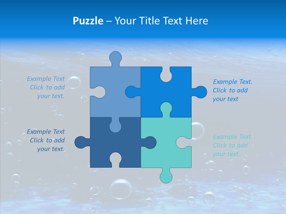 Underwater Blue Oceanlight PowerPoint Template
