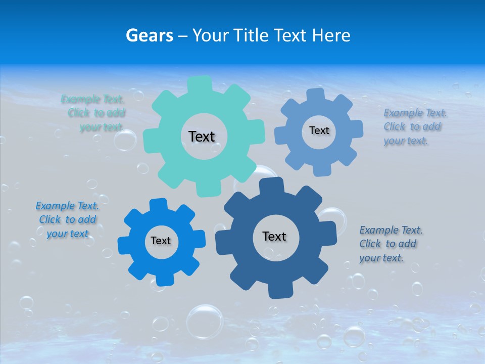 Underwater Blue Oceanlight PowerPoint Template