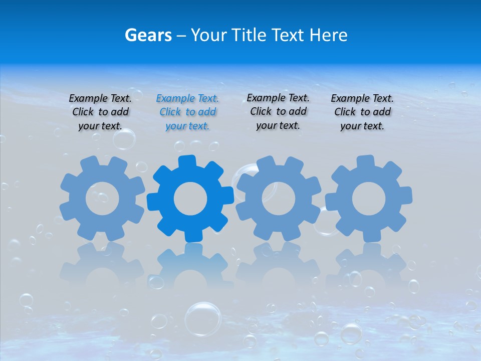 Underwater Blue Oceanlight PowerPoint Template