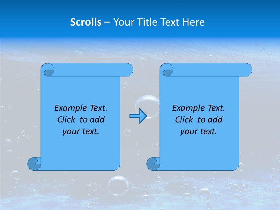 Underwater Blue Oceanlight PowerPoint Template