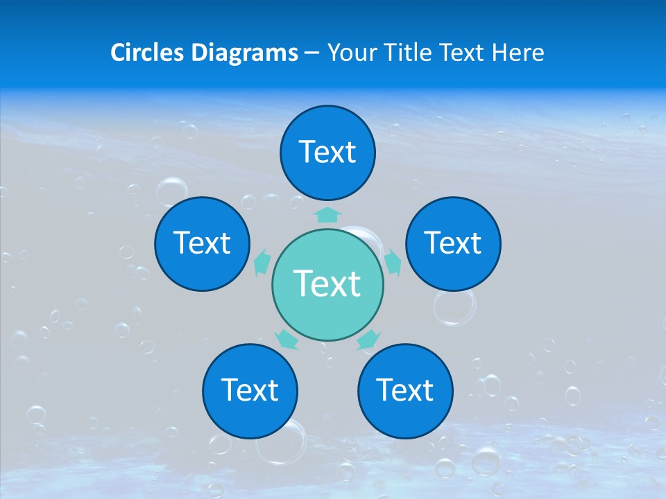 Underwater Blue Oceanlight PowerPoint Template