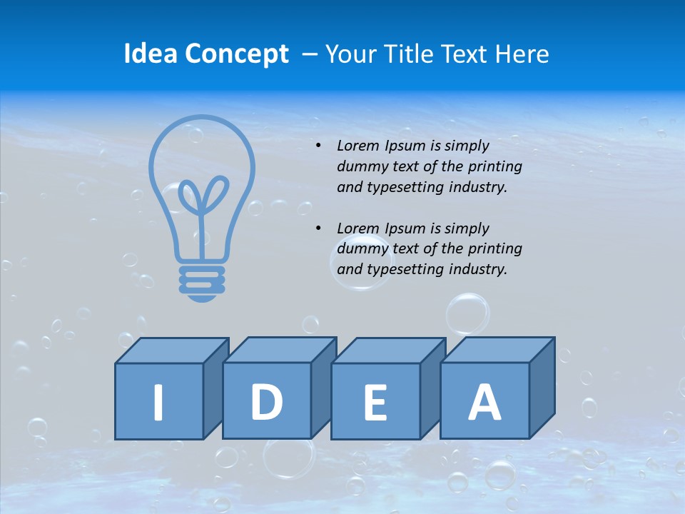 Underwater Blue Oceanlight PowerPoint Template