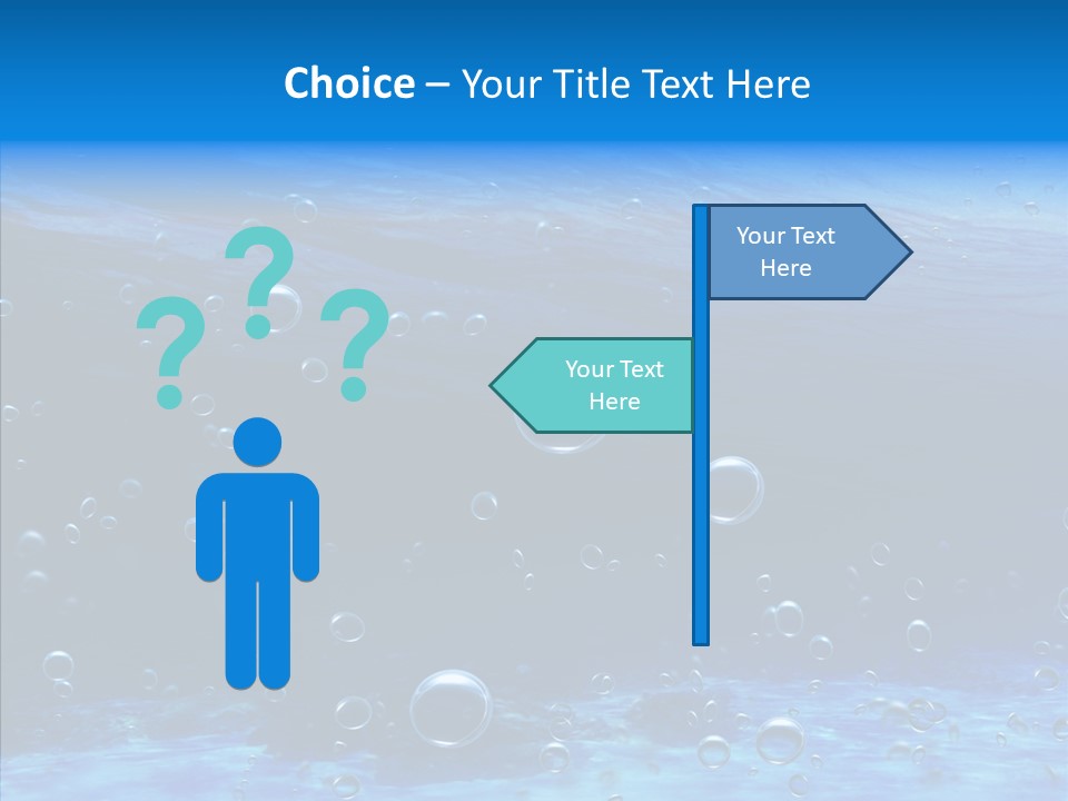 Underwater Blue Oceanlight PowerPoint Template