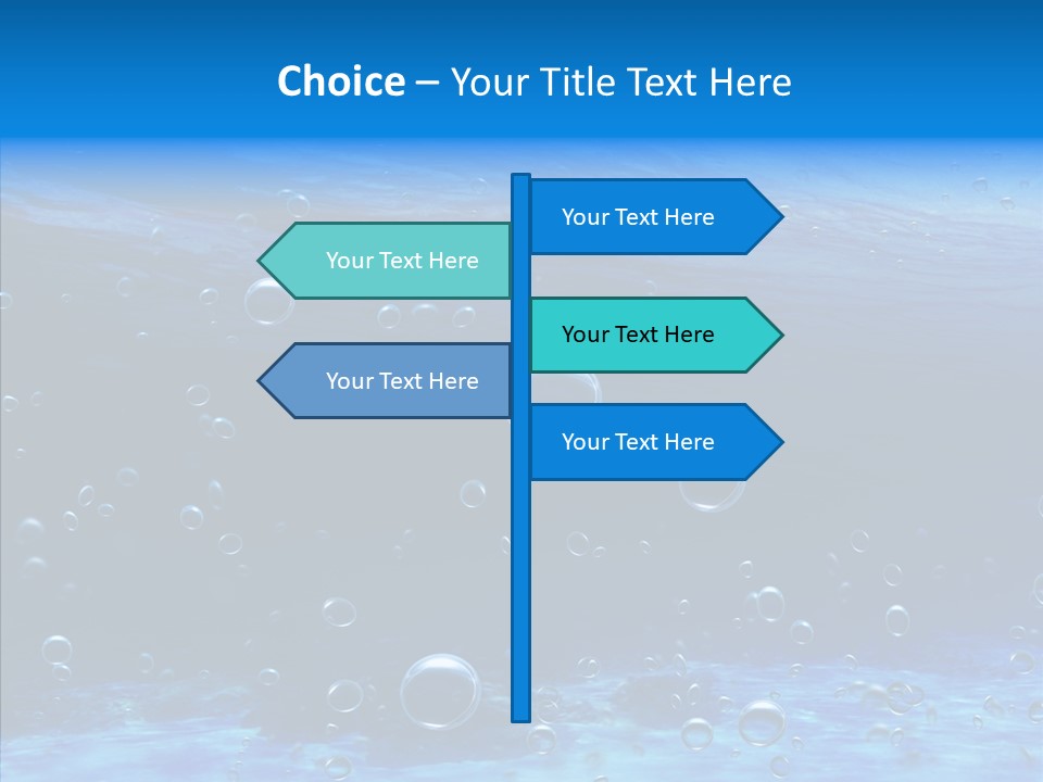 Underwater Blue Oceanlight PowerPoint Template