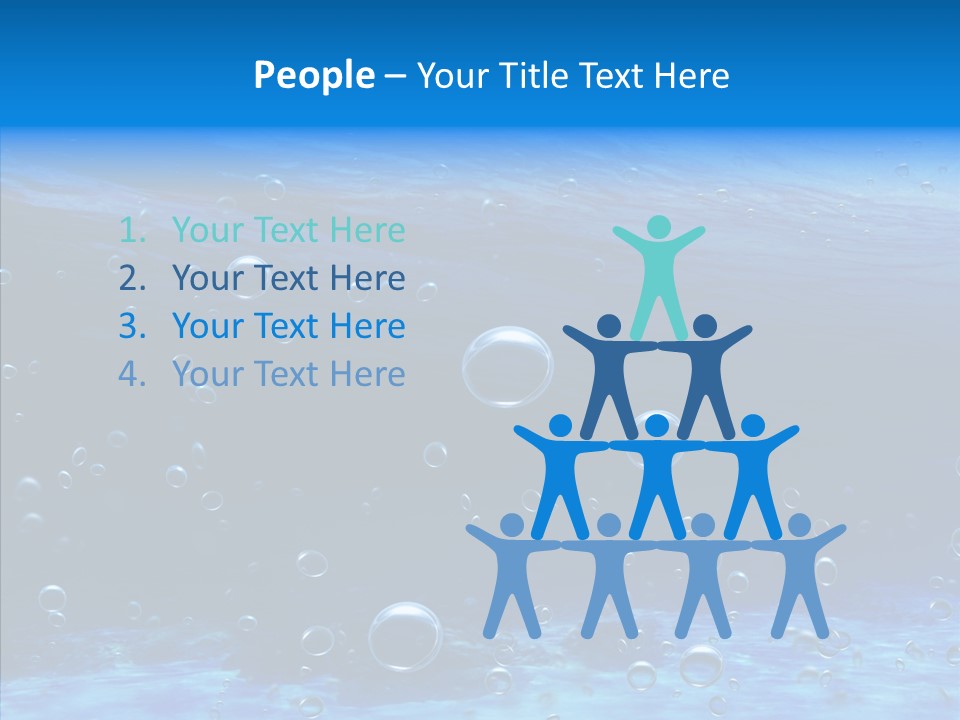 Underwater Blue Oceanlight PowerPoint Template