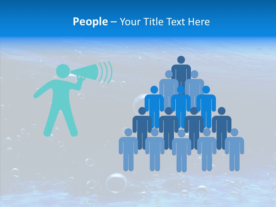 Underwater Blue Oceanlight PowerPoint Template