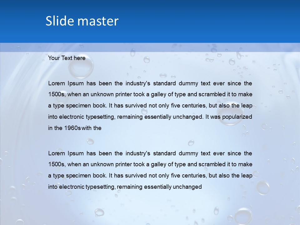 Underwater Blue Oceanlight PowerPoint Template