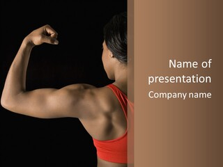 Indoors Strong African American PowerPoint Template