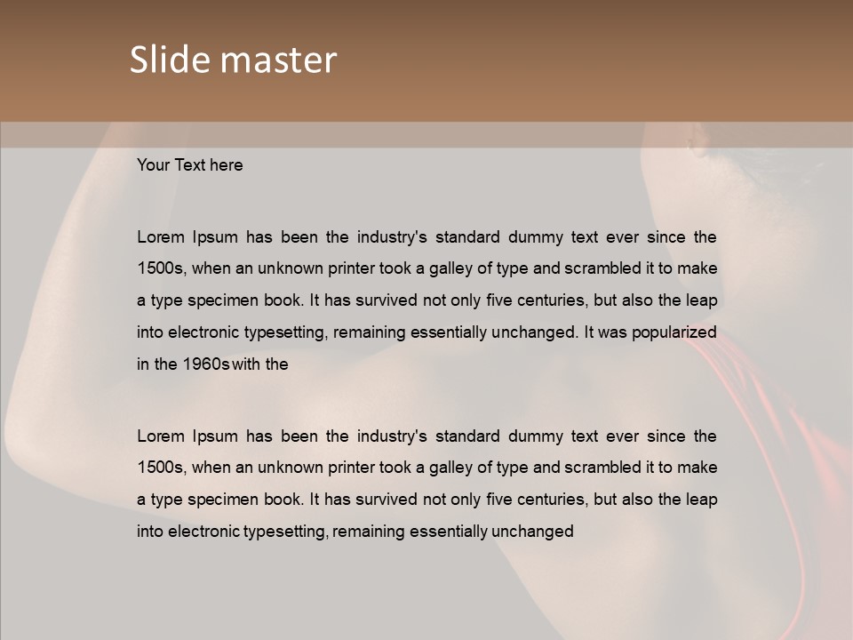 Indoors Strong African American PowerPoint Template