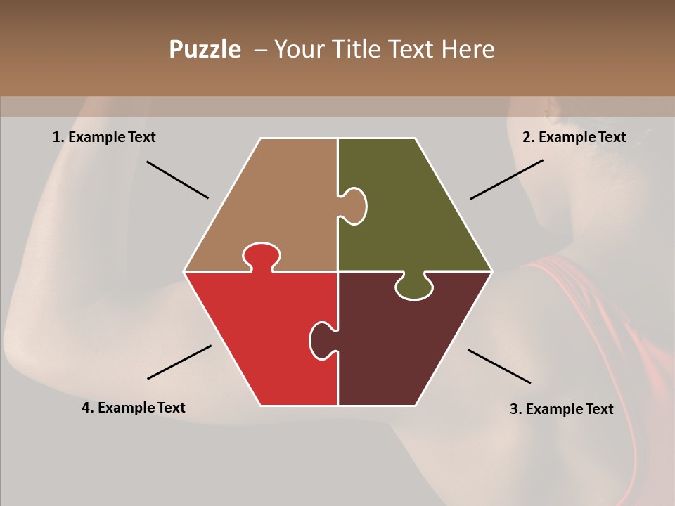 Indoors Strong African American PowerPoint Template