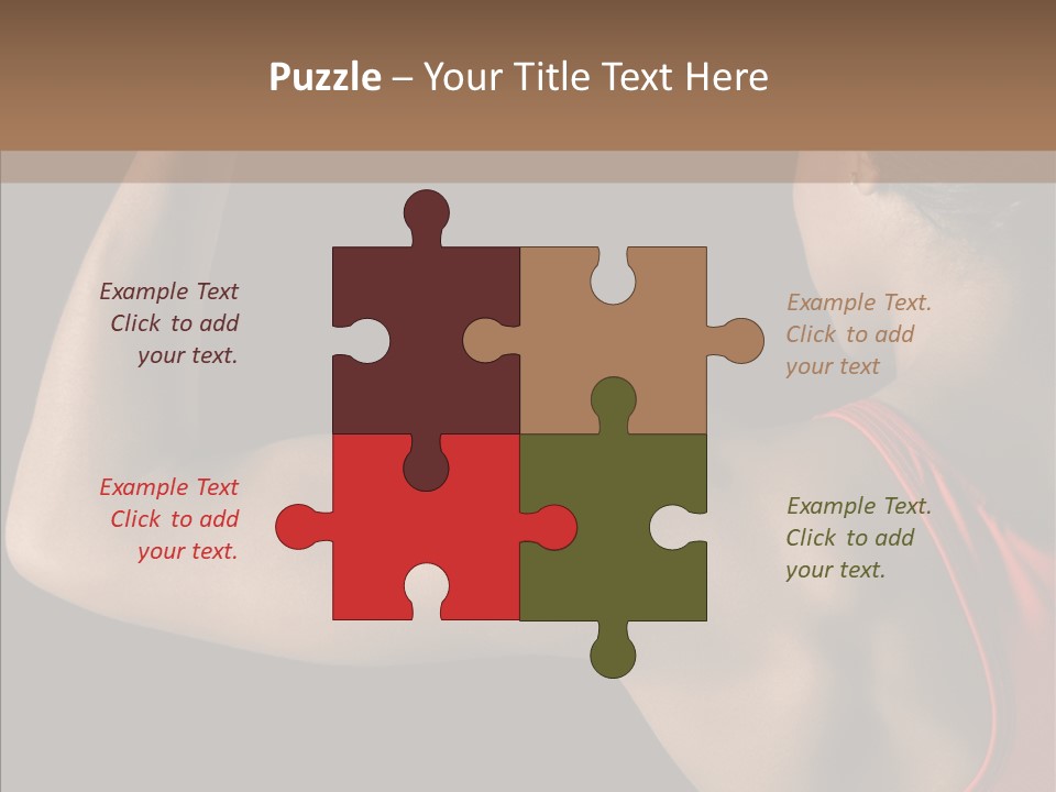 Indoors Strong African American PowerPoint Template