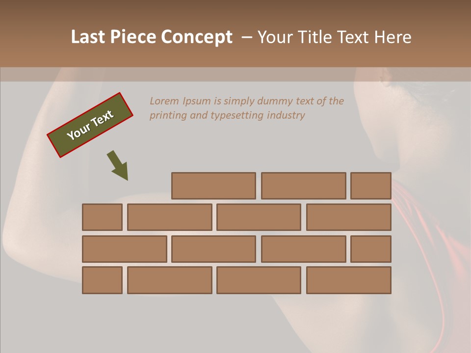 Indoors Strong African American PowerPoint Template