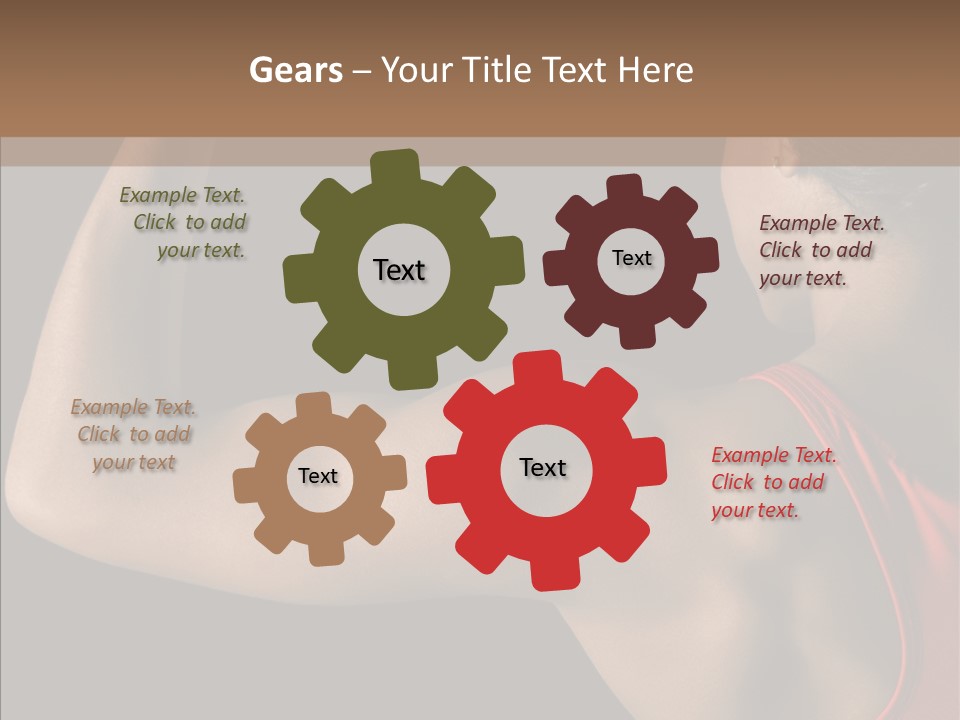 Indoors Strong African American PowerPoint Template