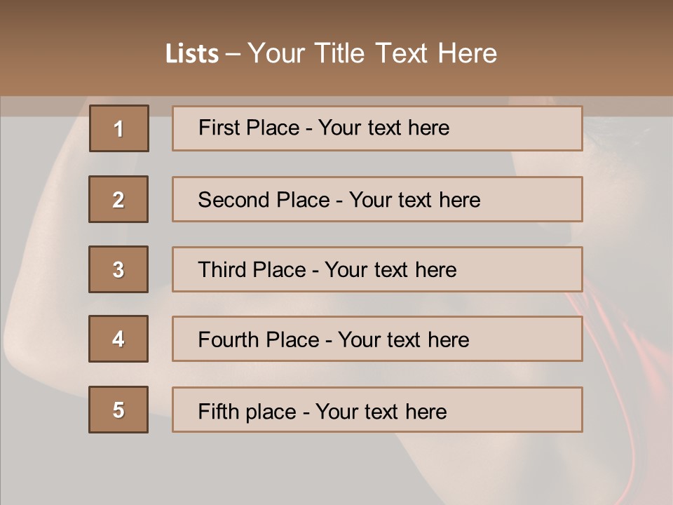 Indoors Strong African American PowerPoint Template