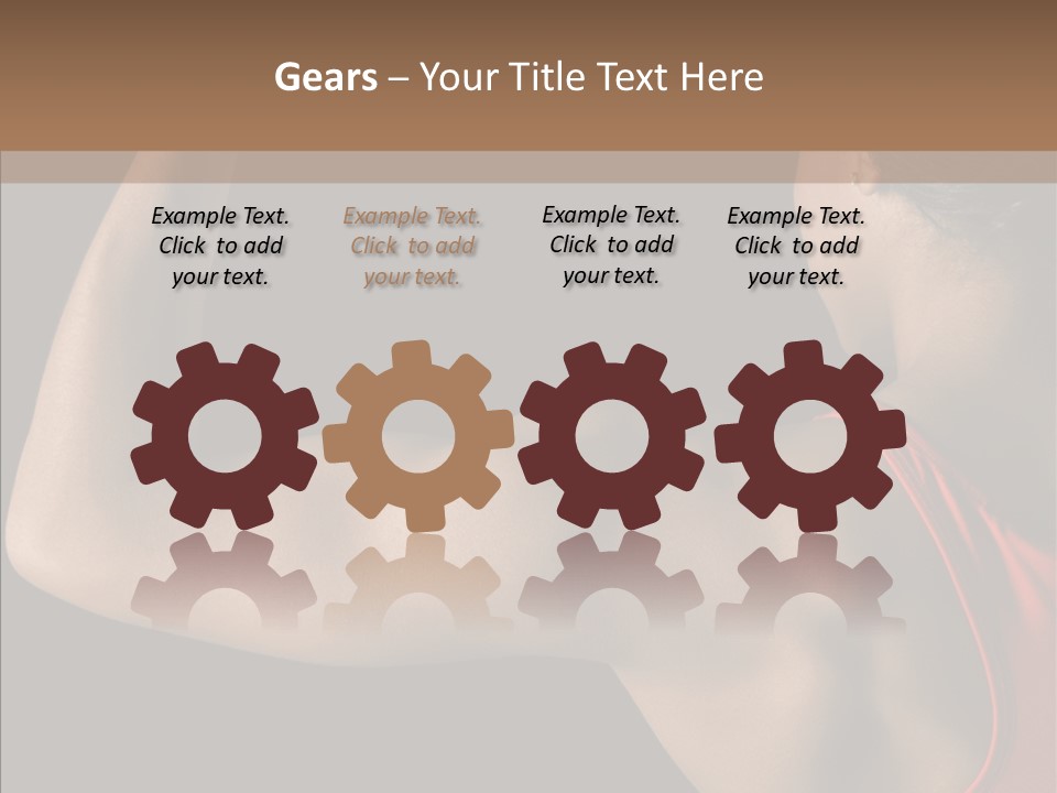 Indoors Strong African American PowerPoint Template