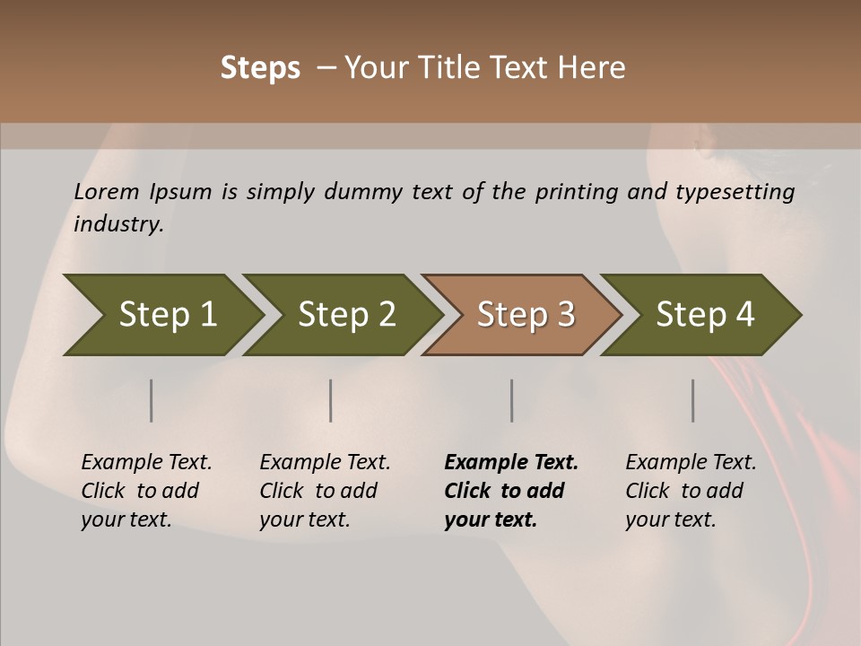 Indoors Strong African American PowerPoint Template
