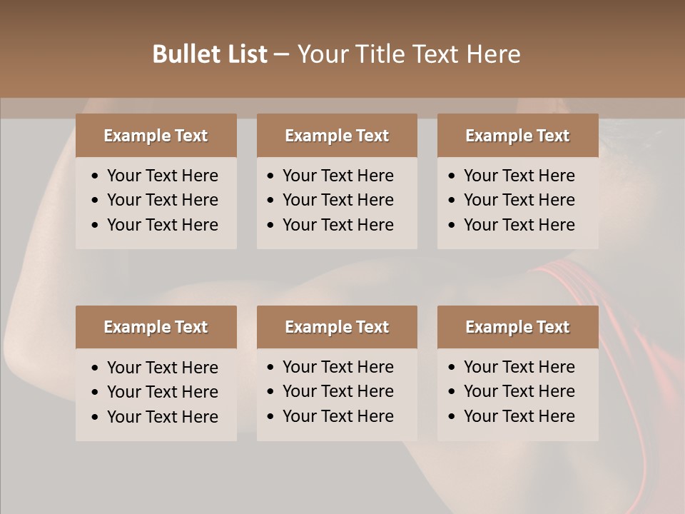 Indoors Strong African American PowerPoint Template