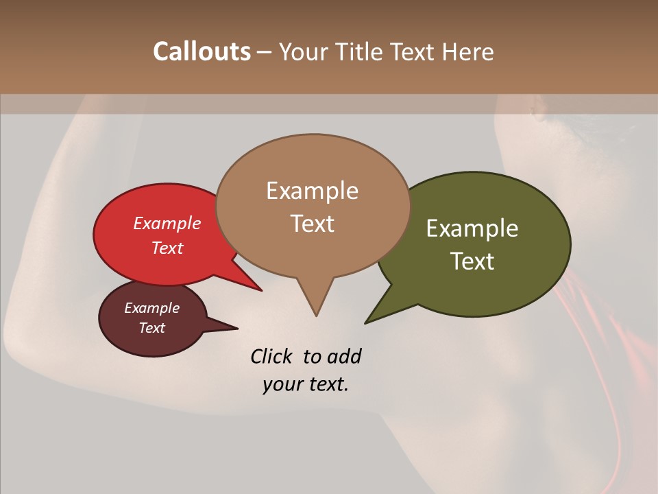 Indoors Strong African American PowerPoint Template