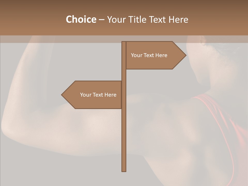 Indoors Strong African American PowerPoint Template