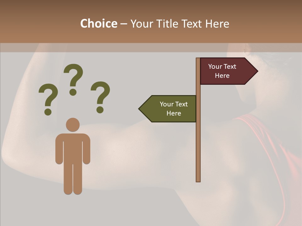 Indoors Strong African American PowerPoint Template