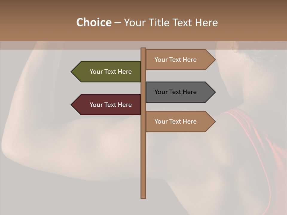 Indoors Strong African American PowerPoint Template