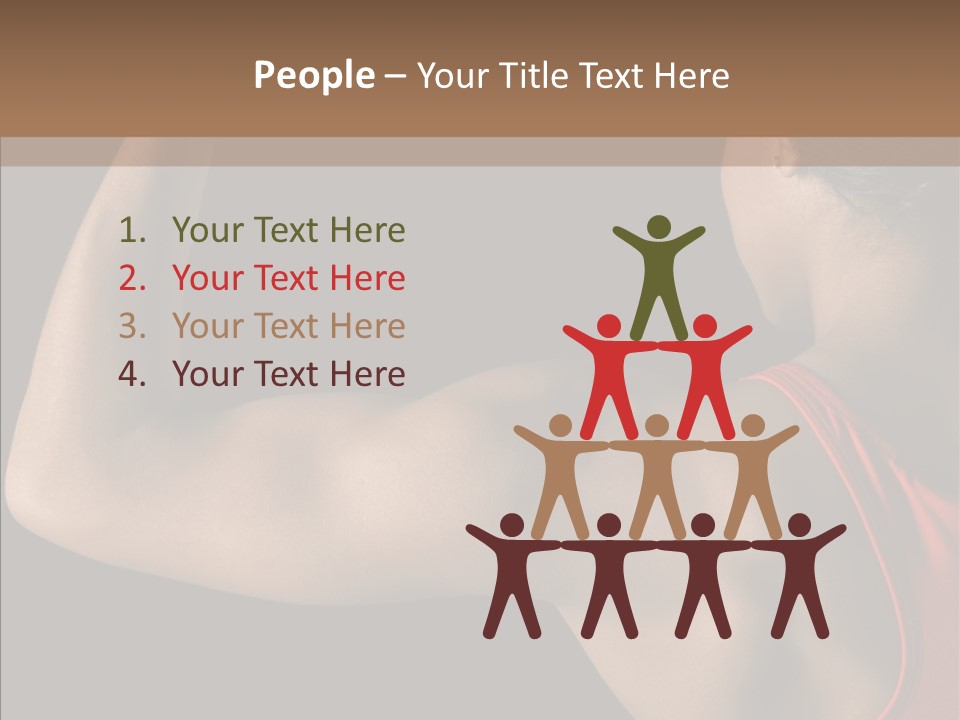 Indoors Strong African American PowerPoint Template