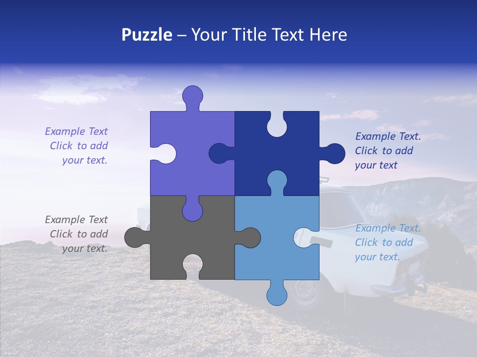 Lilac Clouds Dead End PowerPoint Template