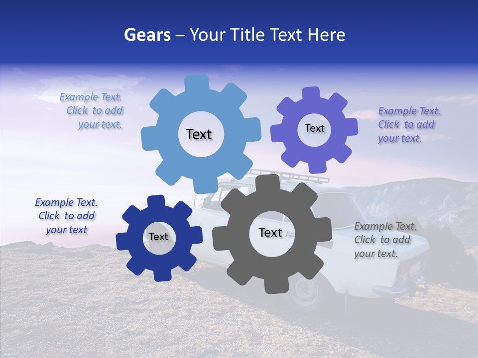 Lilac Clouds Dead End PowerPoint Template