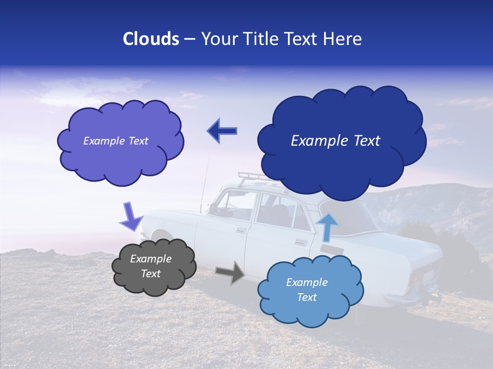 Lilac Clouds Dead End PowerPoint Template