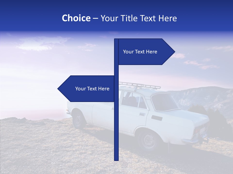 Lilac Clouds Dead End PowerPoint Template