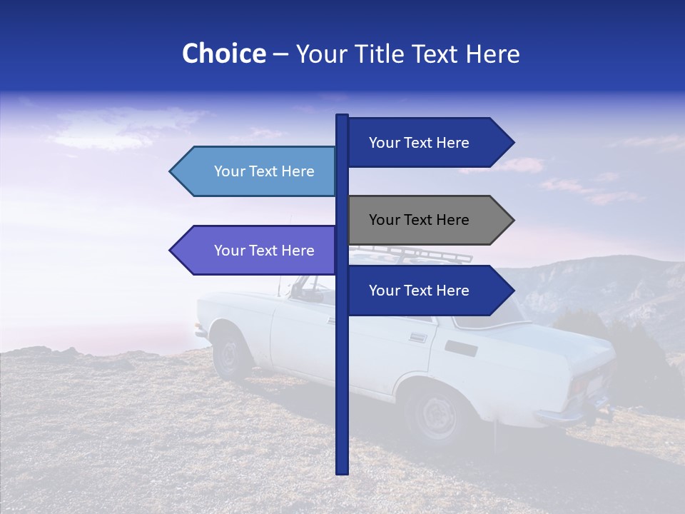 Lilac Clouds Dead End PowerPoint Template