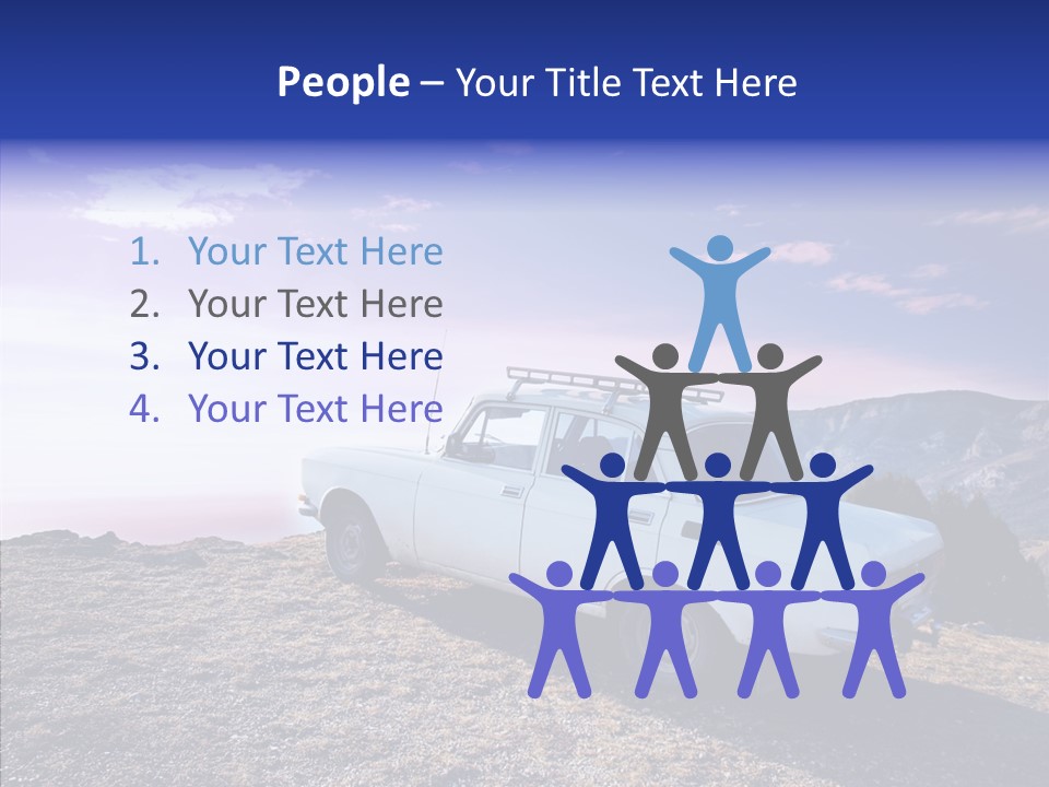 Lilac Clouds Dead End PowerPoint Template