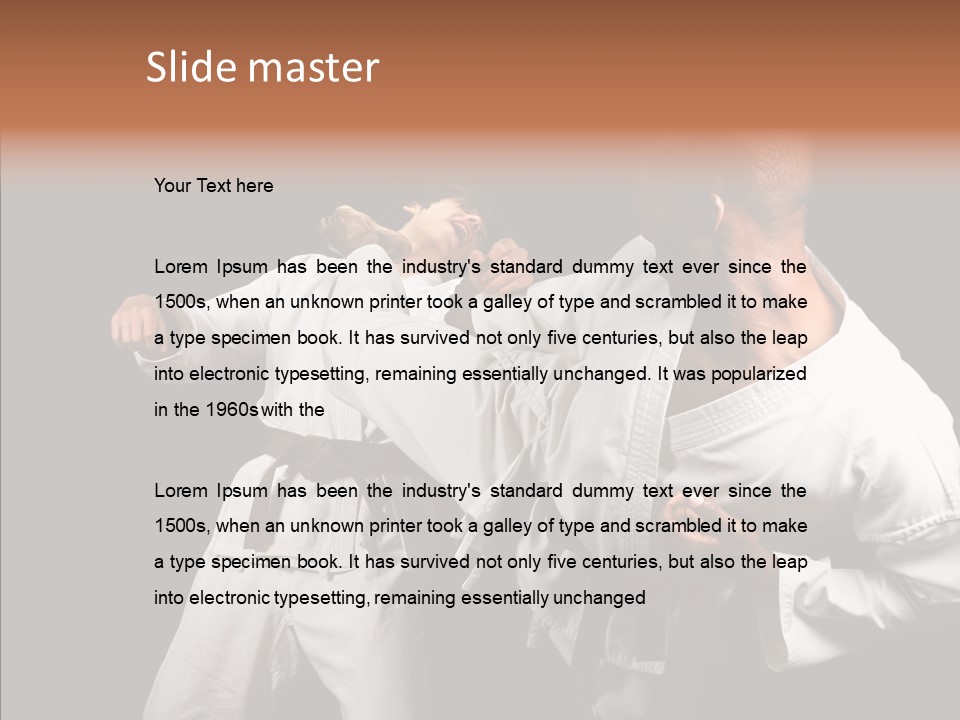 Kumite Young Block PowerPoint Template