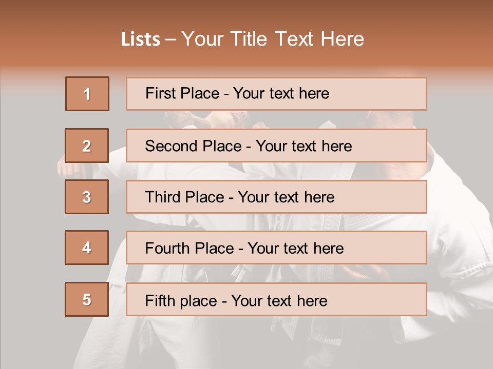 Kumite Young Block PowerPoint Template