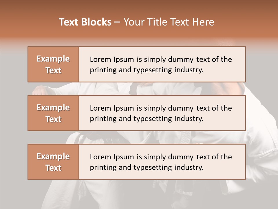 Kumite Young Block PowerPoint Template