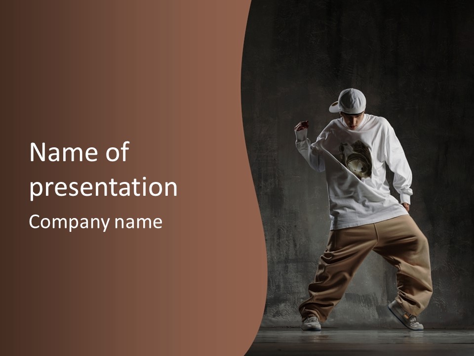 Teenager Break Rap PowerPoint Template