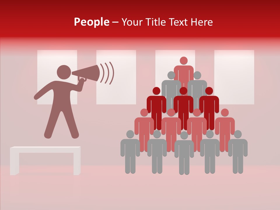 Spotlight Red Hanging PowerPoint Template